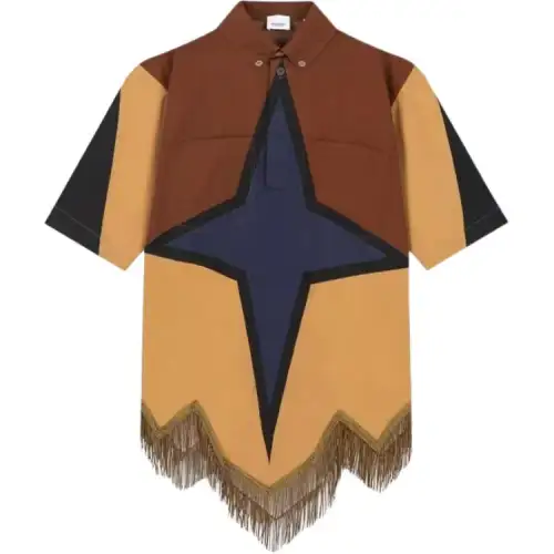 Burberry Shirts Men's Brown Lapel Moderate Shirt