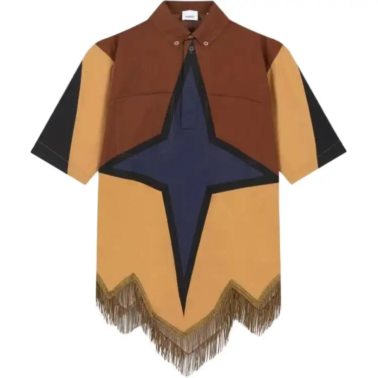 Burberry Shirts Men's Brown Lapel Moderate Shirt