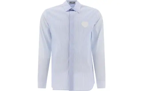 DIOR Quarterly New Products Shirts Men's Light Blue Lapel Moderate Other