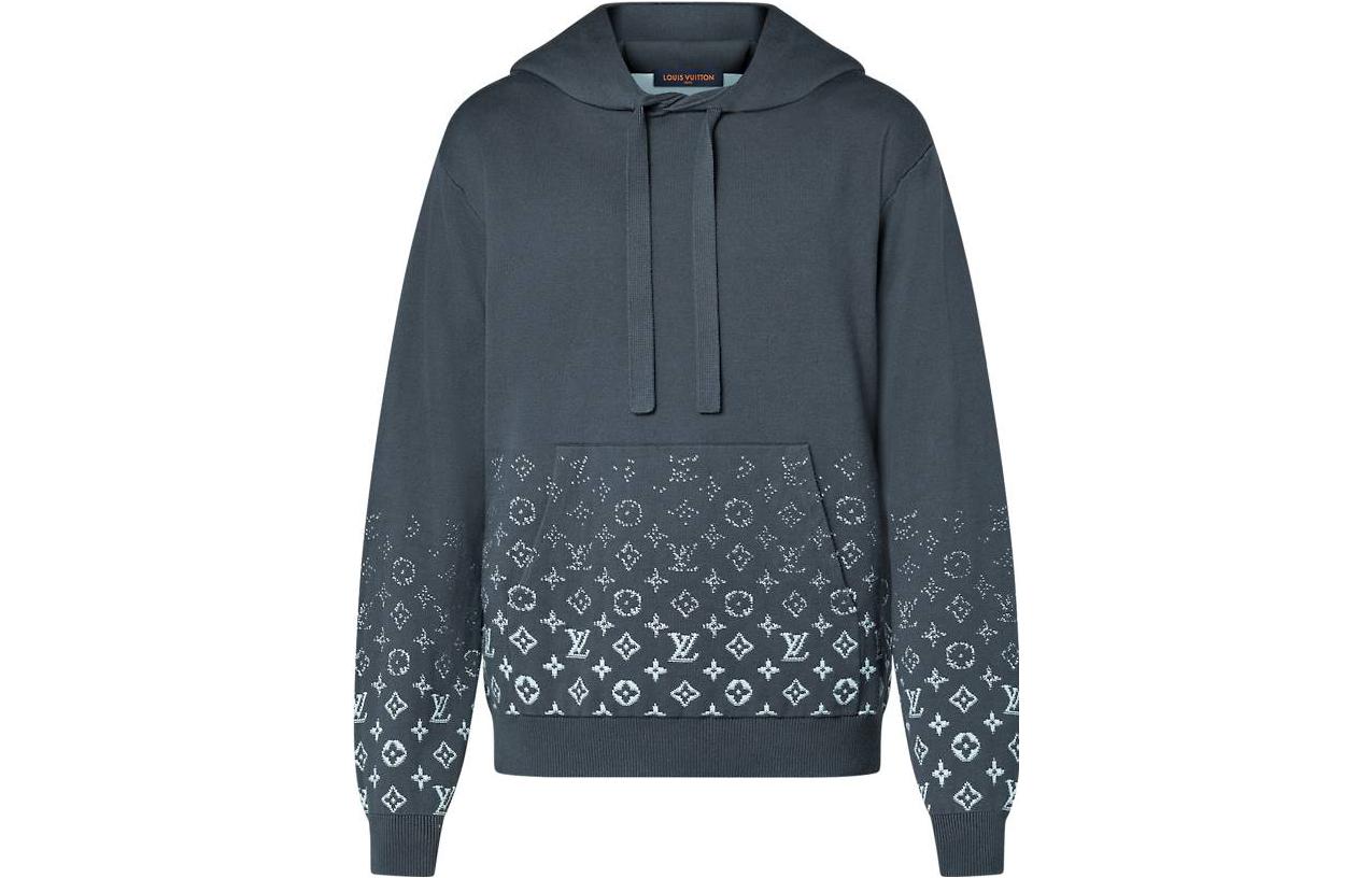Мужское худи Louis Vuitton LOUIS VUITTON FW23 Logo (серое)
