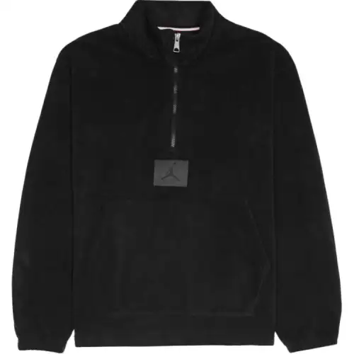Jordan Sweatshirts Men's Black Stand Collar Thickened Regular