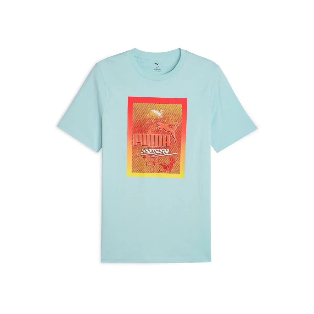 PUMA Basic GRAPHICS T Shirt Men's Tropical Lake Blue 22