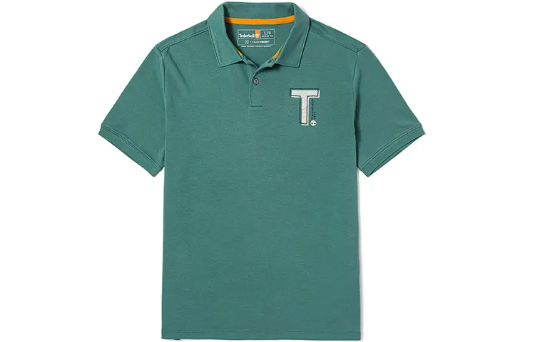 Timberland Polo Shirts Men's Turquoise Polo Collar Regular Straight Fit