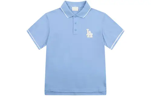 MLB Sports azure polo for leisure for men and women, with short sleeve