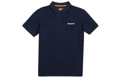 Timberland Polo Shirts Men's Dark Blue Polo Collar Moderate Straight Fit