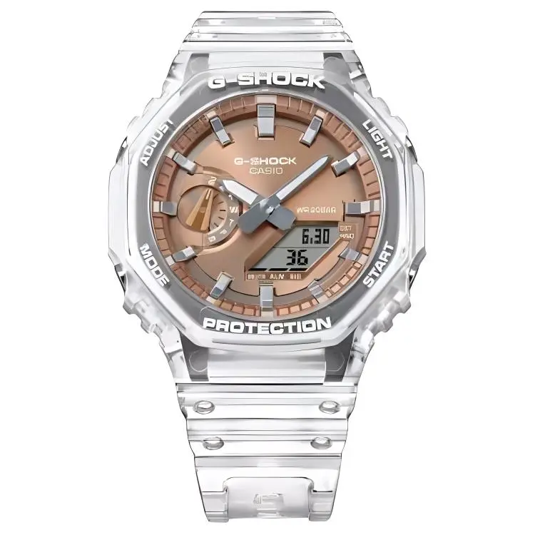 CASIO 2100 Collection Quartz Movement Resin Strap Watch Men's Watches Coffee Watch Dial