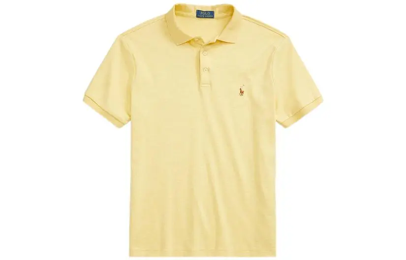 Polo Ralph Lauren SS22 Polo Shirt Custom Slim Fit Men's Yellow
