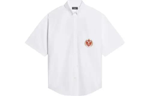 Balenciaga Shirts Men's White Lapel Moderate Other