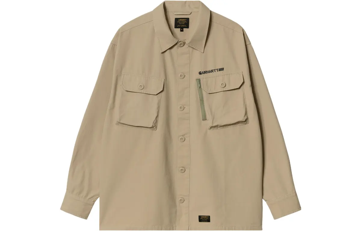 Carhartt WIP Shirts Men's Beige Square Collar Moderate Shirt