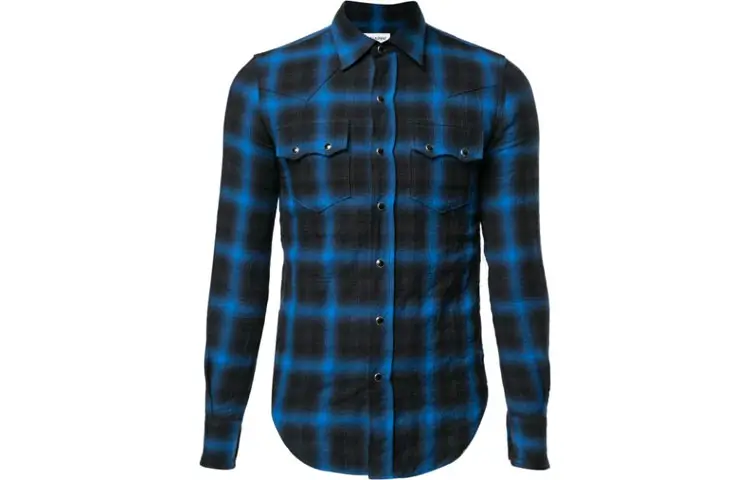 SAINT LAURENT SS21 Shirt Men's Blue