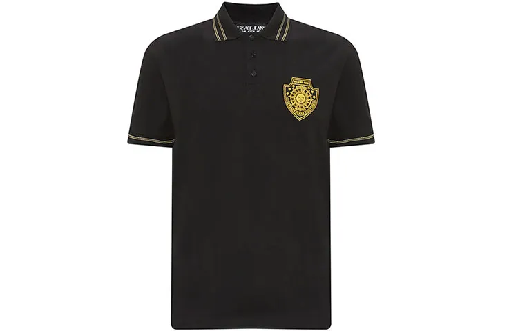 VERSACE JEANS COUTURE SS22 Polo Shirt Men's Black