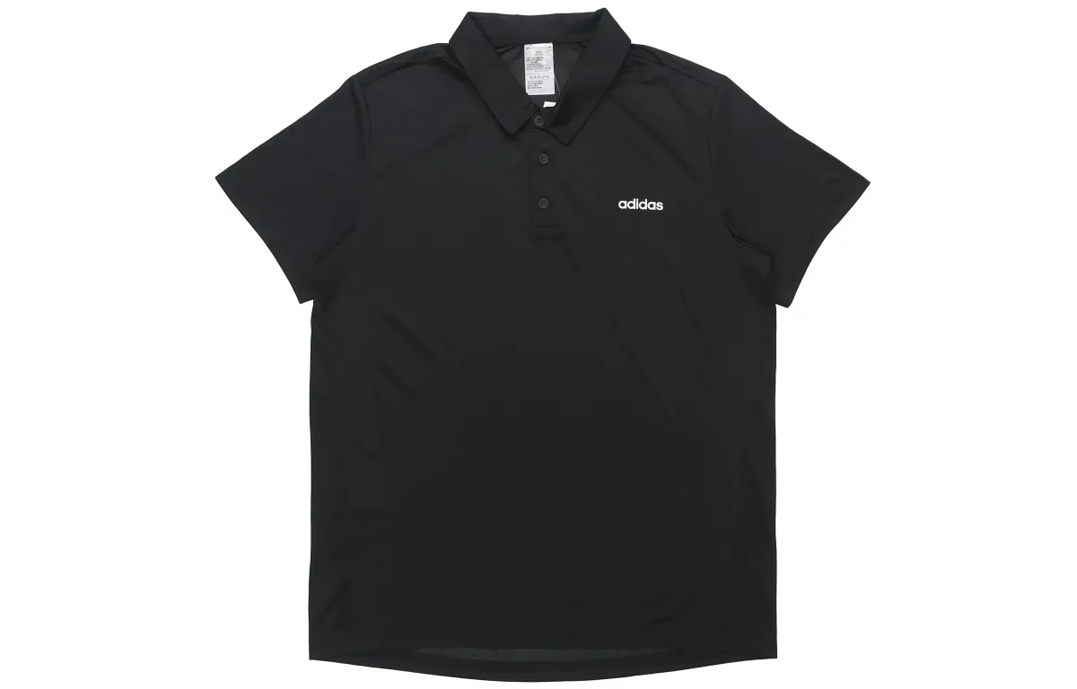 Adidas Polo Shirts Men's Black Polo Collar Moderate Other