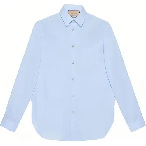 【Previous Season】Double G-embroidered cotton shirt
