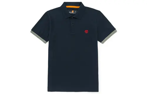 Timberland Polo Shirts Men's Dark Sapphire Polo Collar Moderate Straight Fit