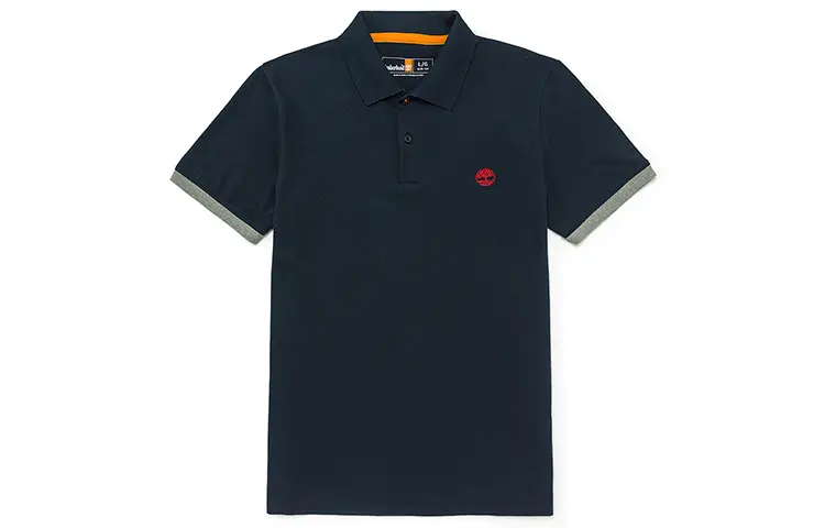 Timberland Polo Shirts Men's Dark Sapphire Polo Collar Moderate Straight Fit