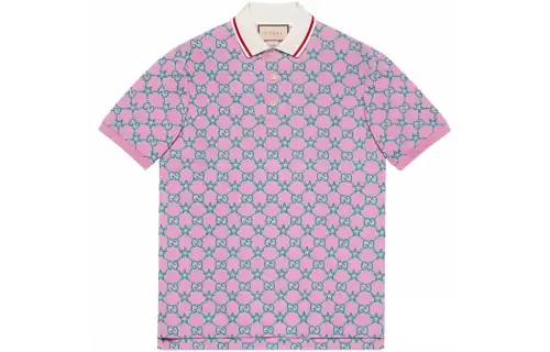 GUCCI FW22 Polo Shirt Men's Pink