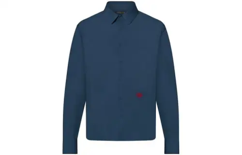 LOUIS VUITTON New Quarterly Products Of LV Shirts Men's Dark Blue Moderate Shirt