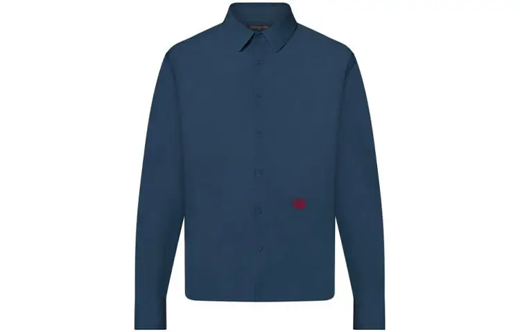 LOUIS VUITTON New Quarterly Products Of LV Shirts Men's Dark Blue Moderate Shirt