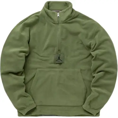 Jordan Sweatshirts Men's Emerald Green Stand Collar Moderate Regular