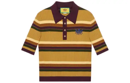 GUCCI X Adidas Striped Polo