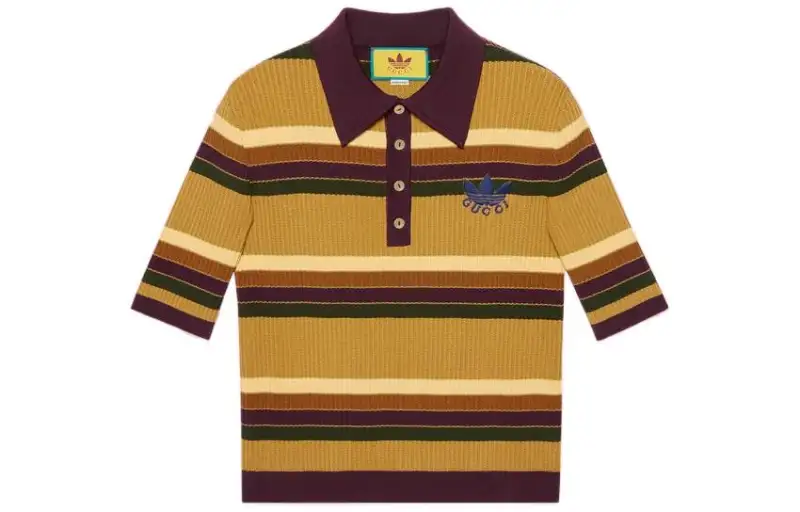 GUCCI X Adidas Striped Polo