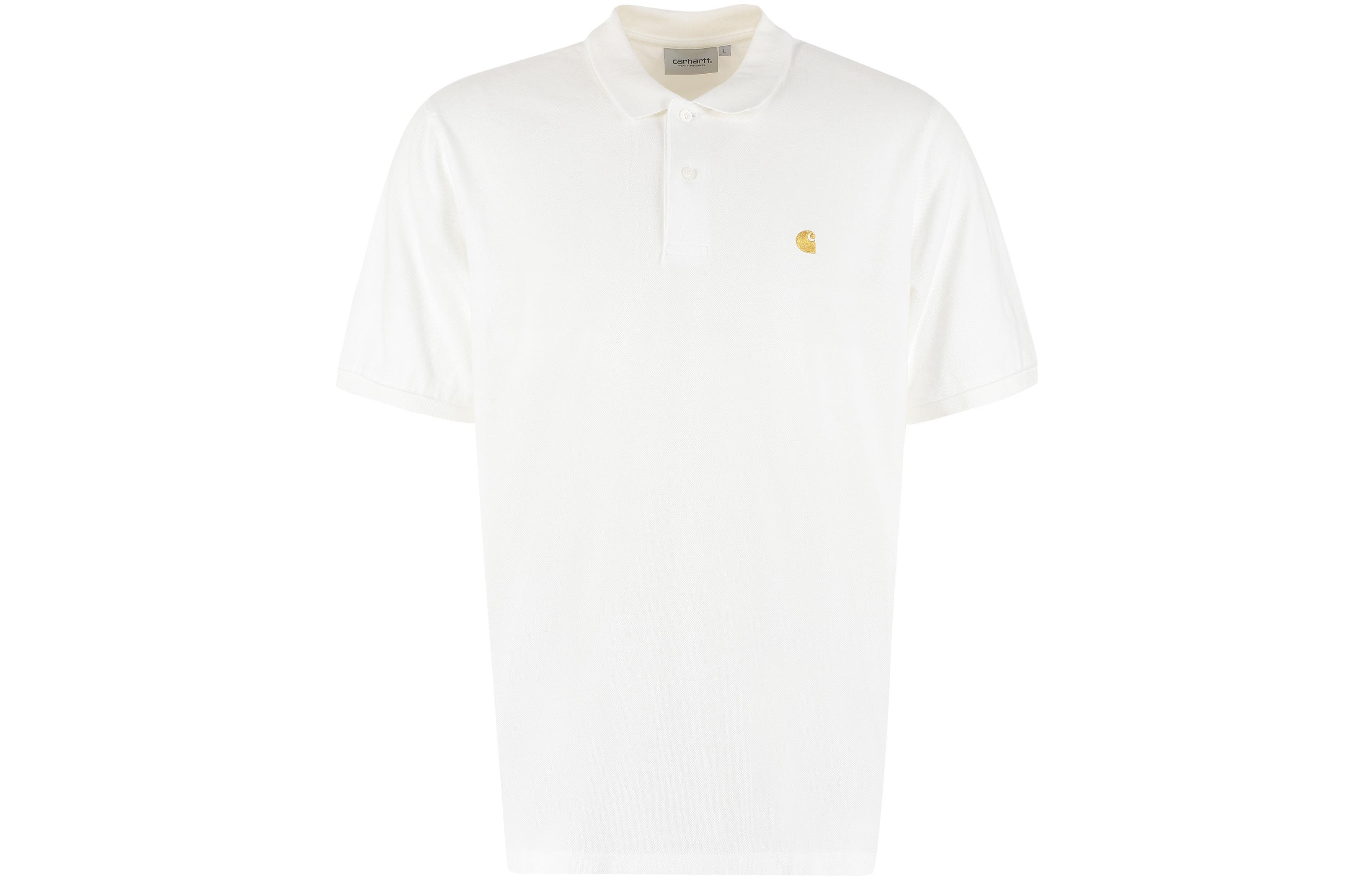 Мужская футболка-поло Carhartt WIP SS22 Chase Pique Polo (белая)