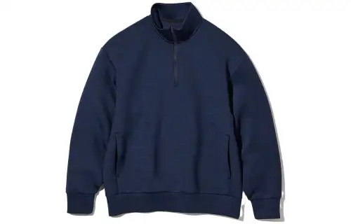 UNIQLO Sweatshirts Unisex Navy Blue Turtleneck Moderate Other