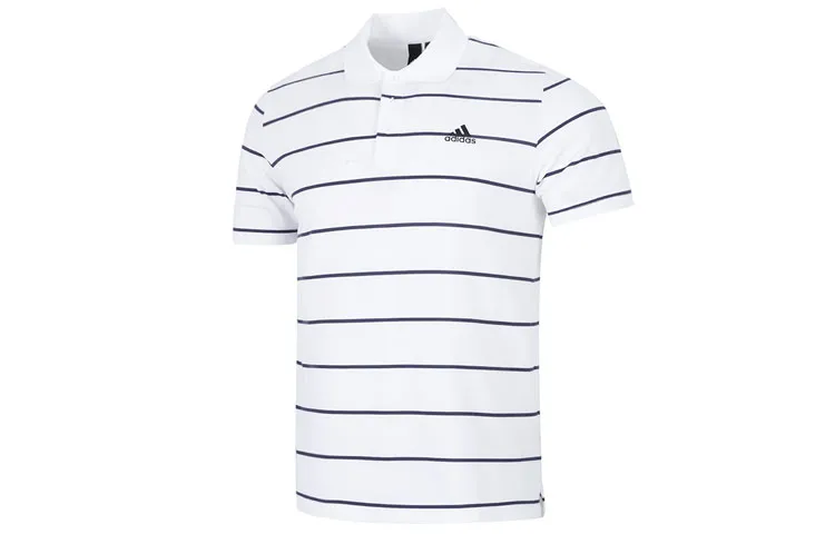 Adidas Polo Shirts Men's White Polo Collar Moderate Straight Fit