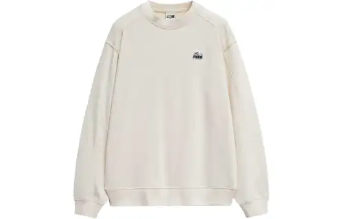 PUMA Sweatshirts Unisex Ecru Crew Neck Moderate Other