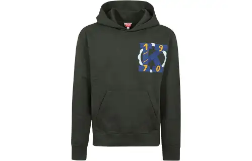 KENZO Logo Embroidered Sleeved Hoodie