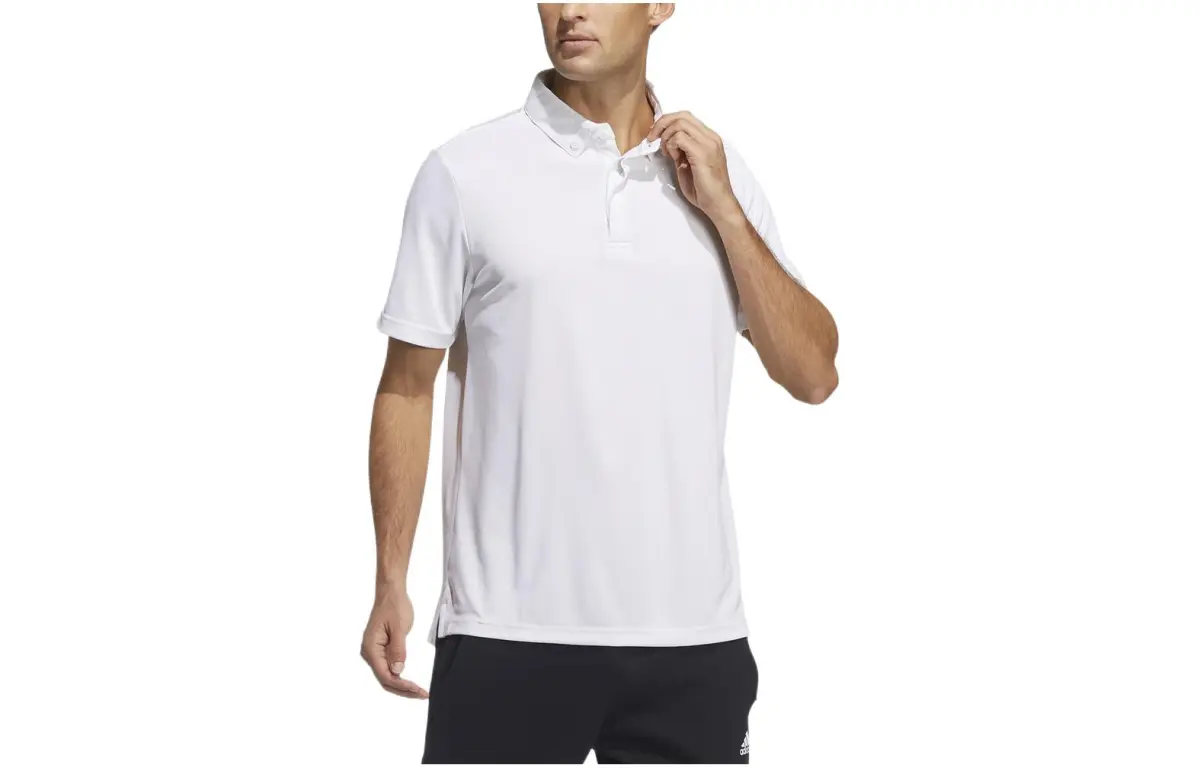 Adidas Polo Shirts Men's White Polo Collar Moderate Straight Fit