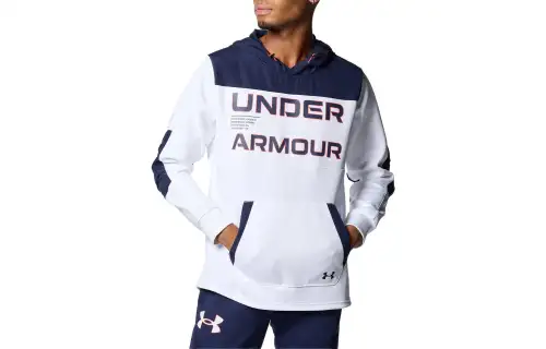Under Armour Sweatshirts Men's White Hooded Moderate Regular
