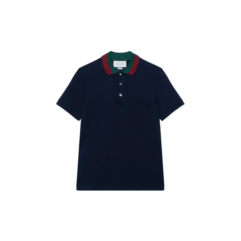 GUCCI Polo Shirt Men's Navy Blue