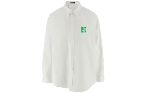 Balenciaga Shirts Men's White Lapel Moderate Shirt