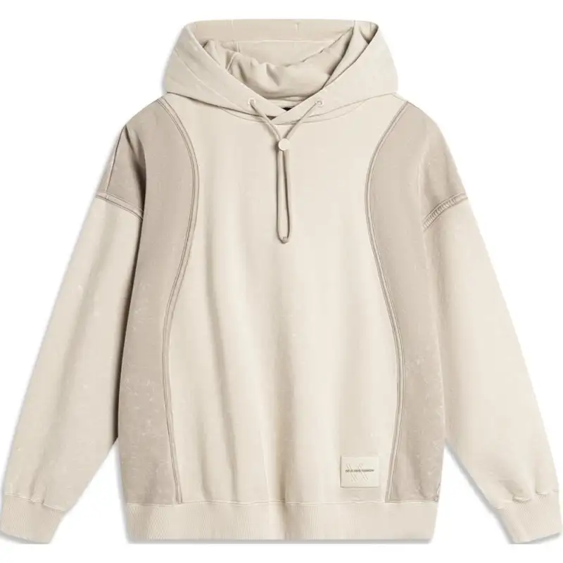 Li Ning Sweatshirt Men's Oat Gray/Dusty Gray Washed