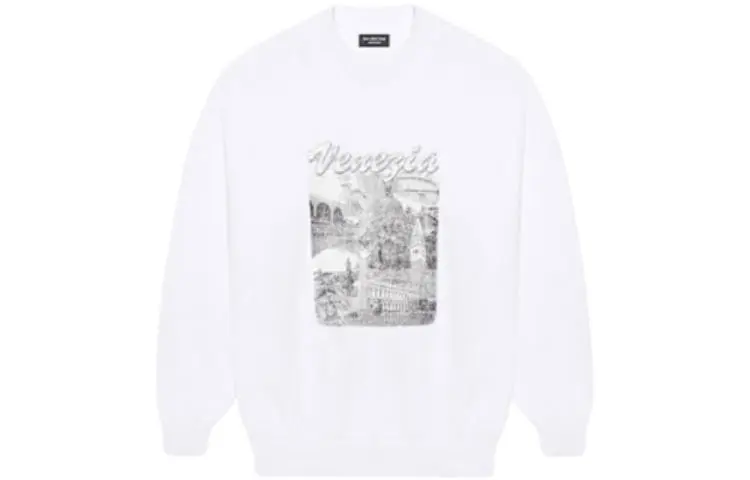 Balenciaga Venezia Print Crewneck