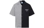 PRADA Shirts Men's Black Lapel Moderate Other