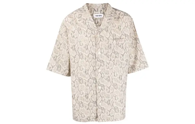 KENZO Shirts Men's Ecru Lapel Moderate Other