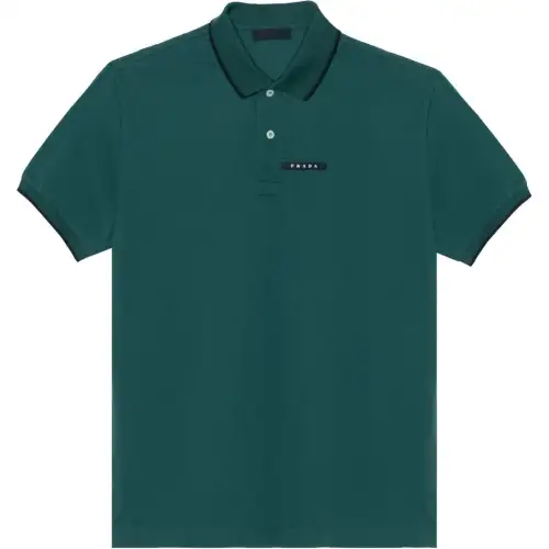 PRADA Polo Shirts Men's Jasper Polo Collar Moderate Straight Fit