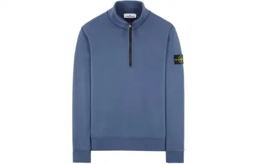 STONE ISLAND Half Zipper Sweatshirt Men's Gray Blue
