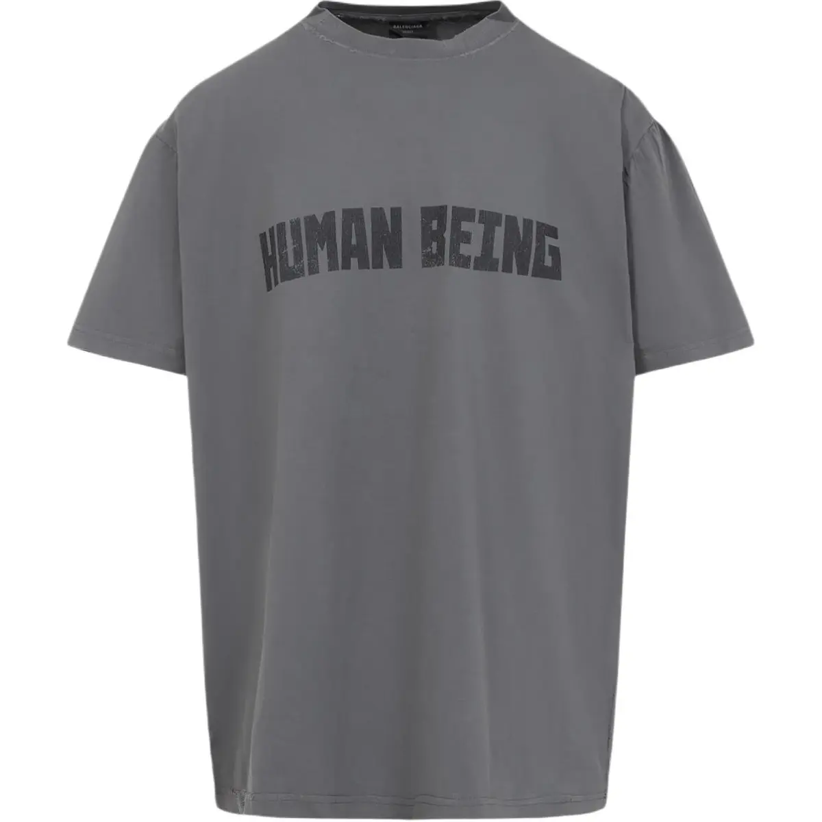 Balenciaga Slogan Printed Crewneck T Shirt