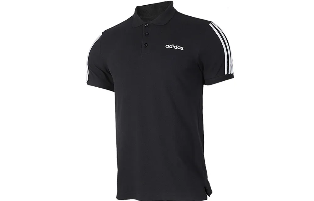 Adidas 3 Stripes Polo Shirt Men's Black