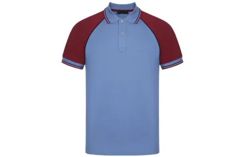 PRADA Polo Shirts Men's Blue Polo Collar Moderate Straight Fit