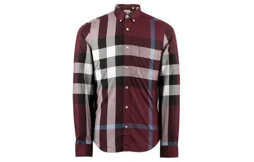 Burberry Shirts Men's Red Moderate