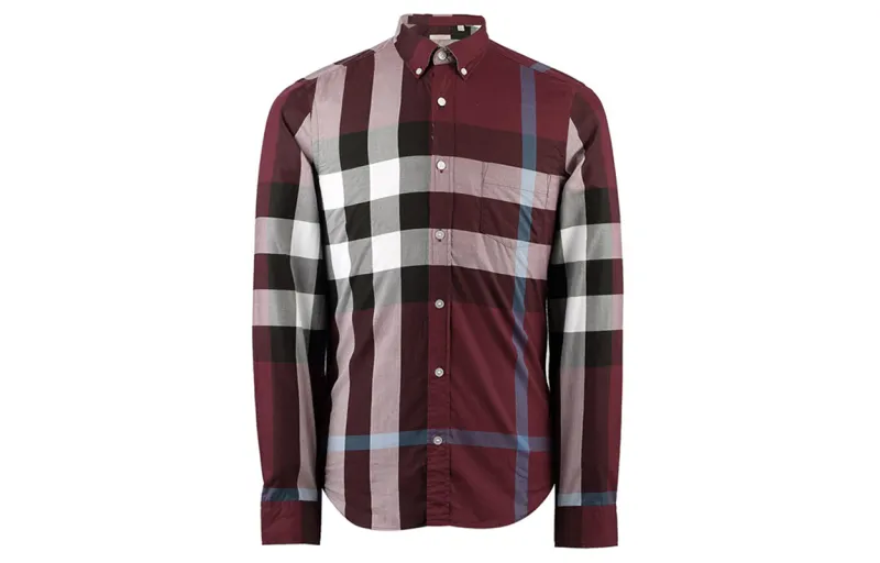 Burberry Shirts Men's Red Moderate