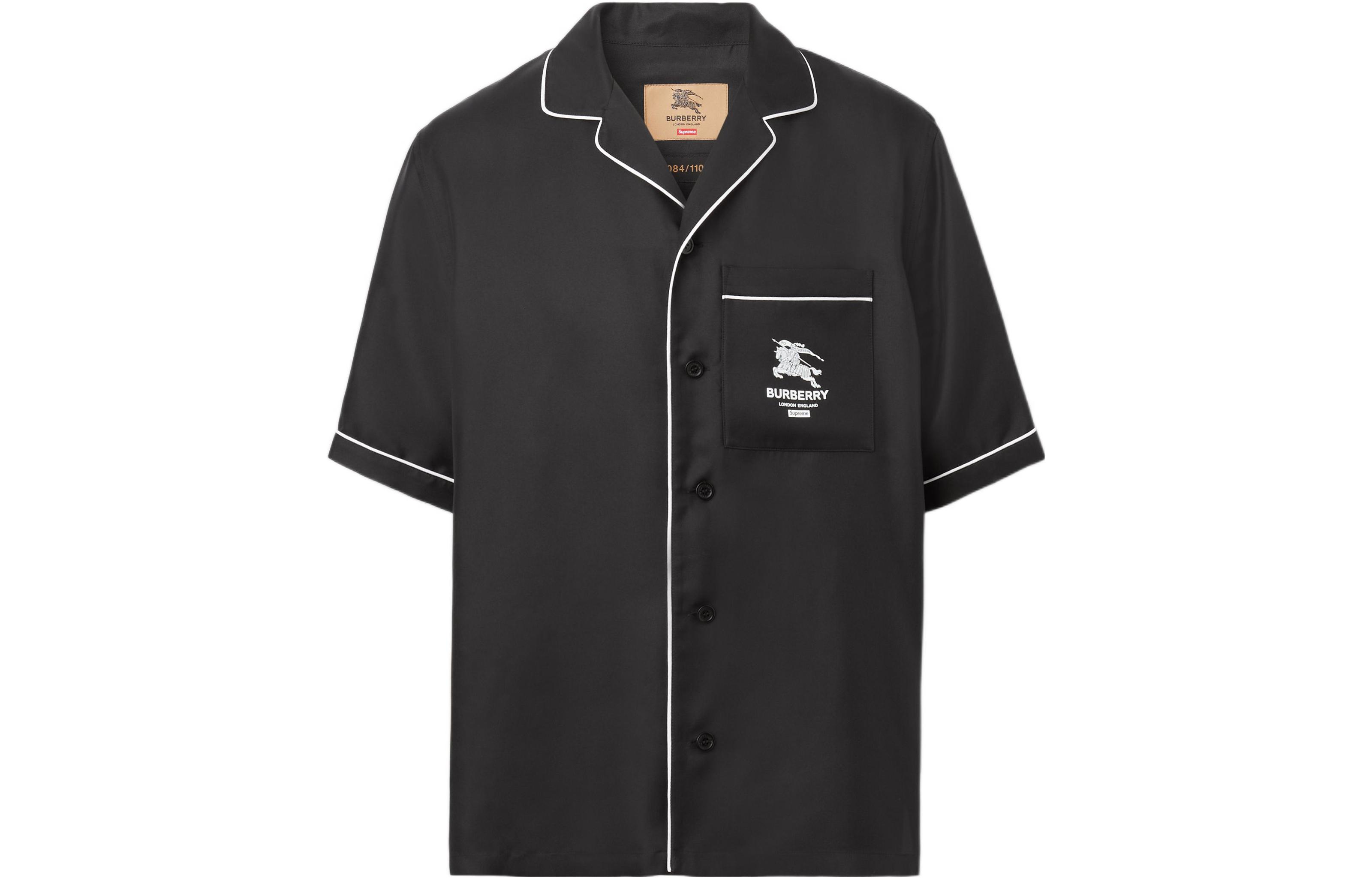 Supreme X Burberry Icon Stripe Silk Pyjama Shirt Burberry Exclusive