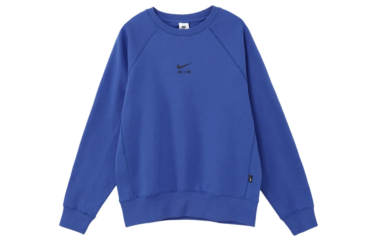 Nike Air Letter Logo Crew Neck Casual Long Sleeved Fleece Lined Sweatshirt Men's