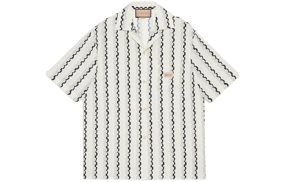 GUCCI Shirts Men's Ivory Lapel Moderate Other