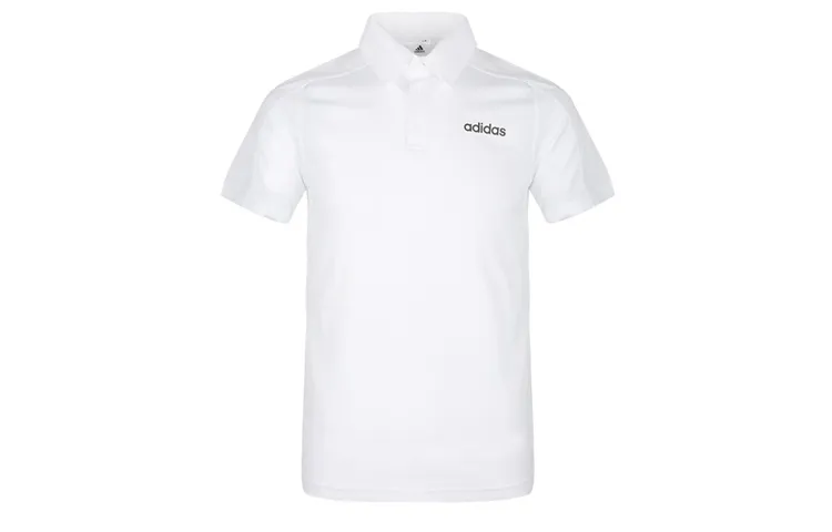 Adidas Polo Shirts Men's White Polo Collar Moderate Straight Fit