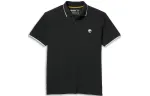 Timberland Polo Shirts Men's Black Polo Collar Moderate Straight Fit